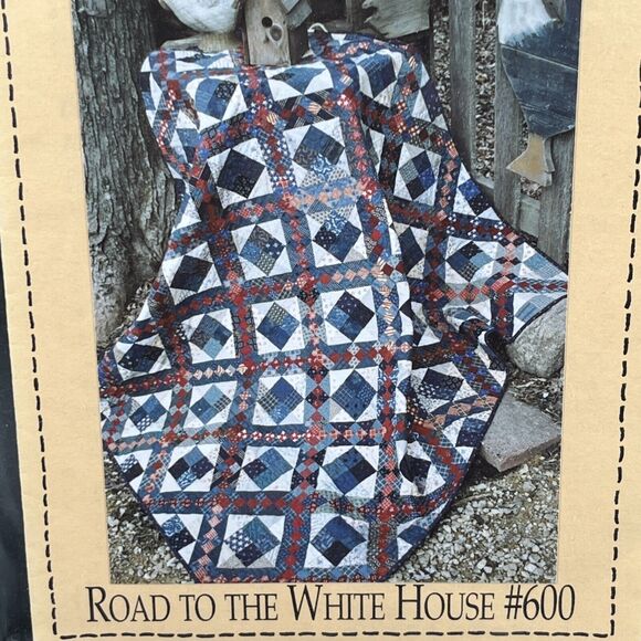 Country Threads Quilt Pattern Road To The White House #600 Finished 60" x 60" - Picture 2 of 5